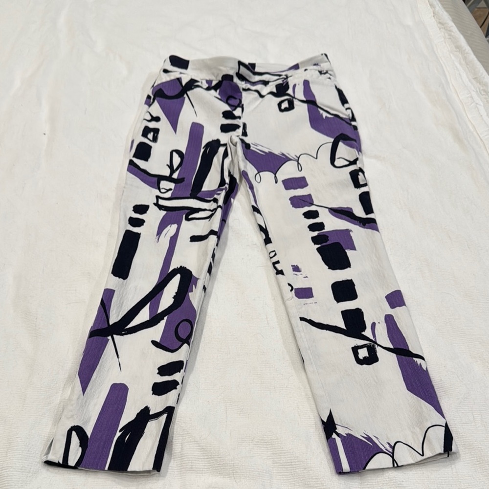 💜Chico’s Slim Pant Size 0.5 Abstract Print